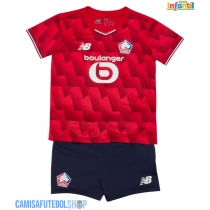 Camisa de time de futebol Lille OSC Replicas 1º Equipamento Infantil 2025-26 Manga Curta (+ Calças curtas)